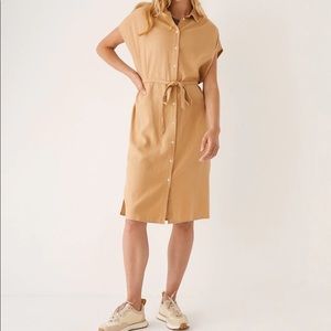 Frank And Oak Midi Linen Commuter Dress. The First Bicycle Friendly Dress!